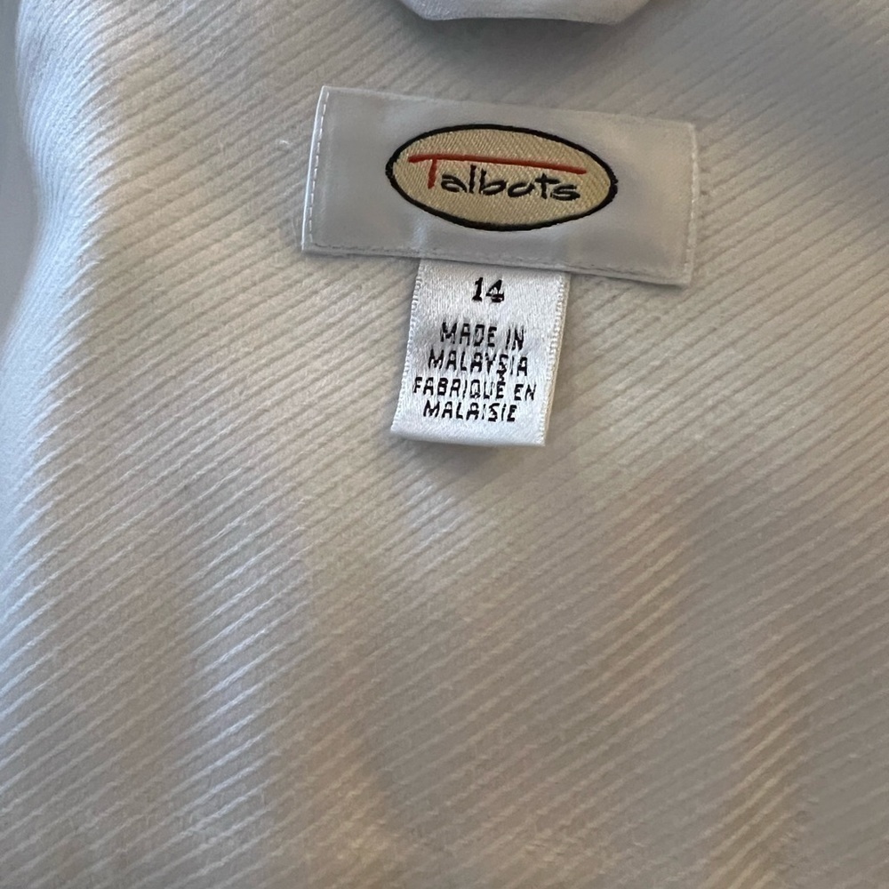 Talbots wrinkle resistant white shirt, 14. - Picture 6 of 9